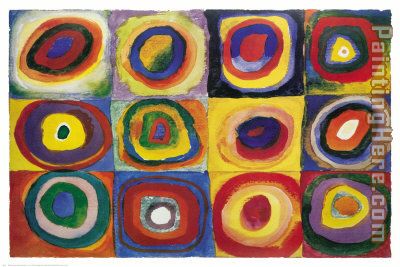 Farbstudie Quadrate painting - Wassily Kandinsky Farbstudie Quadrate art painting